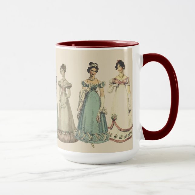 Regency Fashion Mug for Jane Austen Fans (Right)