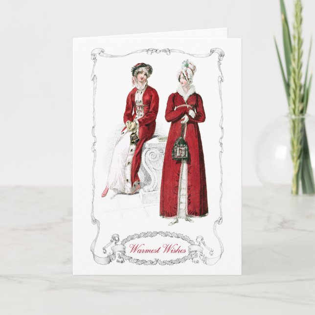 Regency Fashion Plate Christmas Holiday Card (Front)