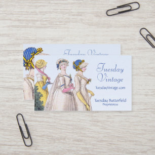 Regency Fashion Plate Custom Business Cards