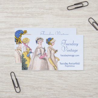 Regency Fashion Plate Custom Business Cards