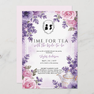 Regency Floral Tea Party bridal shower  Invitation
