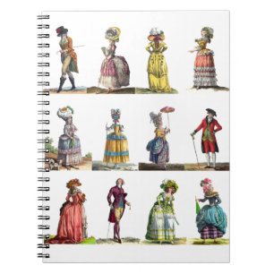 Regency French Fashion Design Marie Antoinette Notebook