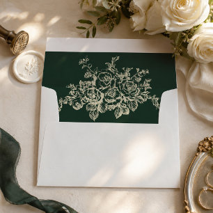 Regency Garden Vintage Classic Romantic Wedding Envelope