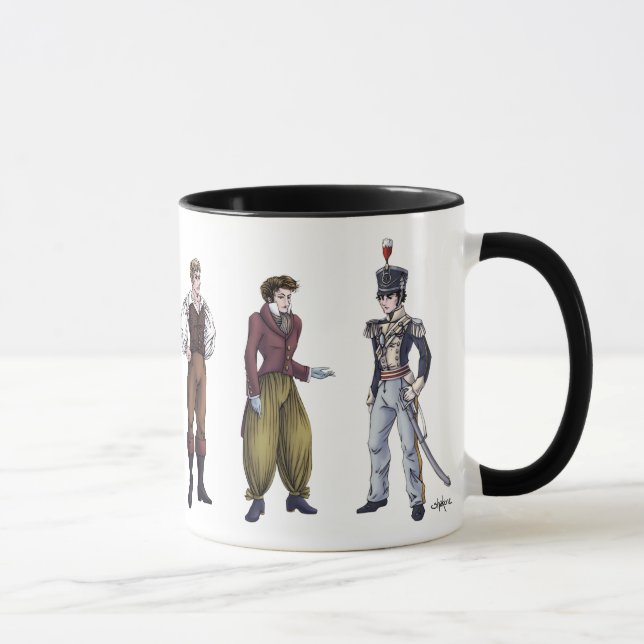 Regency Gentlemen History Fashion Jane Austen Mug (Right)