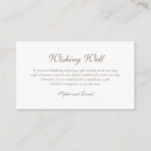 Regency Green Fleur de Lis Wedding Wishing Well Enclosure Card