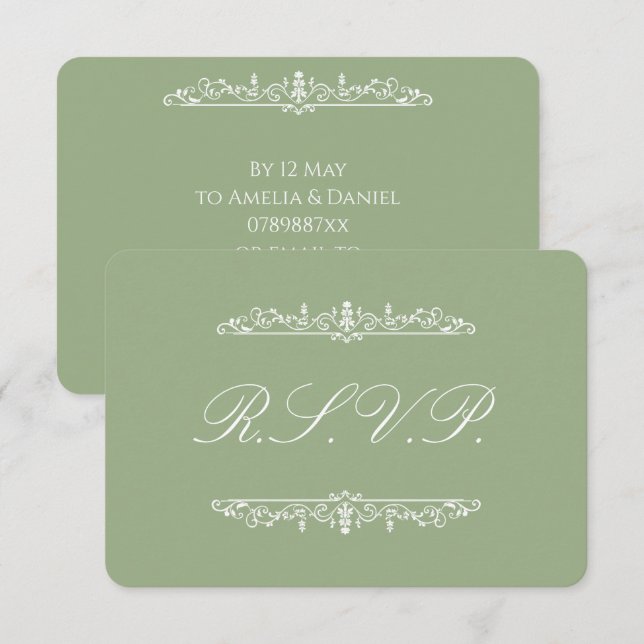 Regency Green RSVP Card (Front/Back)