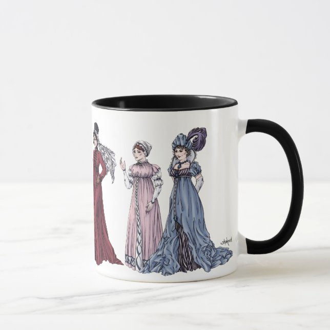Regency Ladies Historical Fashion Jane Austen Mug (Right)