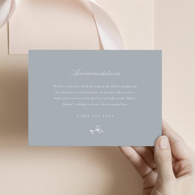 Regency Monogram Wedding Invitation Enclosure Card (Regency Monogram Wedding Enclosure Card)