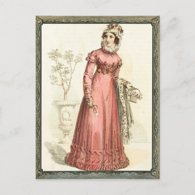 Regency Pink Dress Postcard (Front)