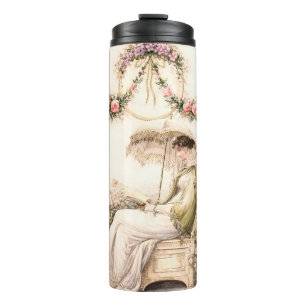 Regency Rose Garden Reading Lady Thermal Tumbler