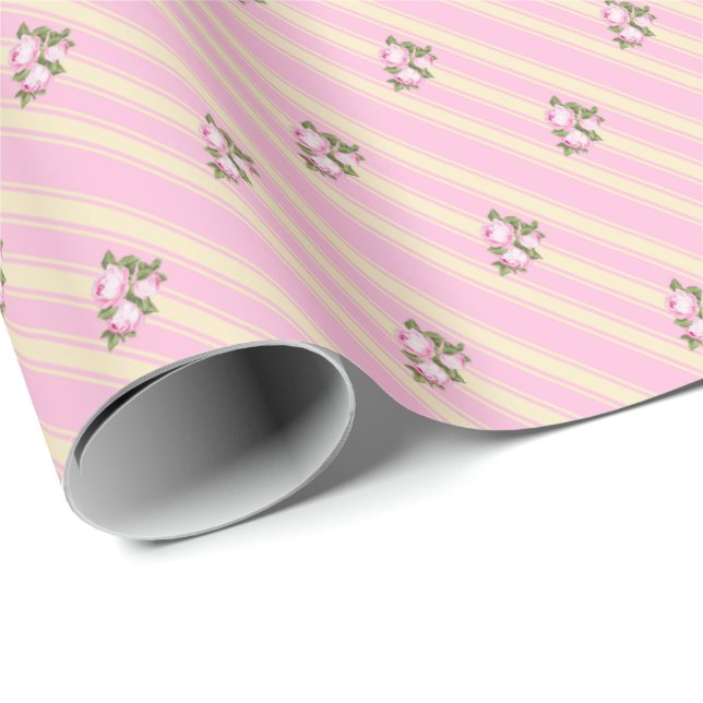 Regency Roses Wrapping Paper (Roll Corner)