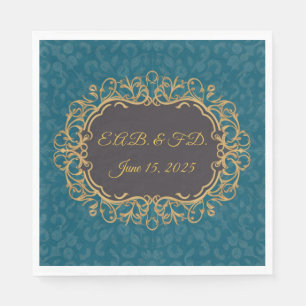 Regency style monogram serviette Regencycore Napkin
