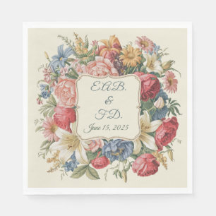 Regency style monogram serviette Regencycore Napkin