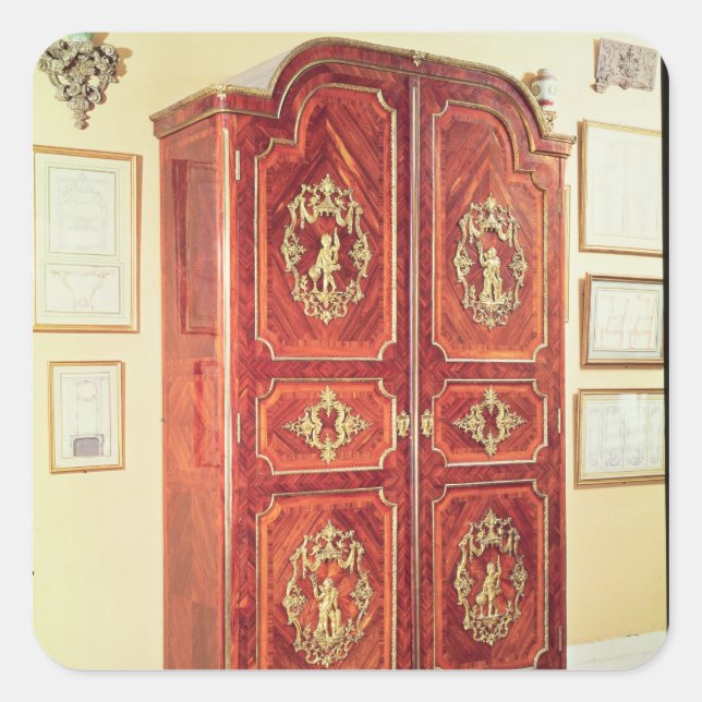 Regency style wardrobe, 1725-30 square sticker (Front)