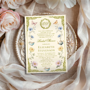 Regency Tea With The Bride To Be Bridal Shower Invitation
