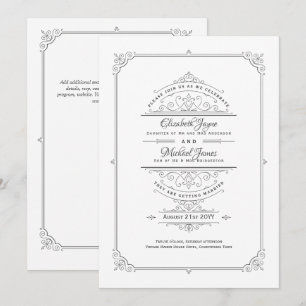 Regency Wedding Invitations Vintage Themed Classic