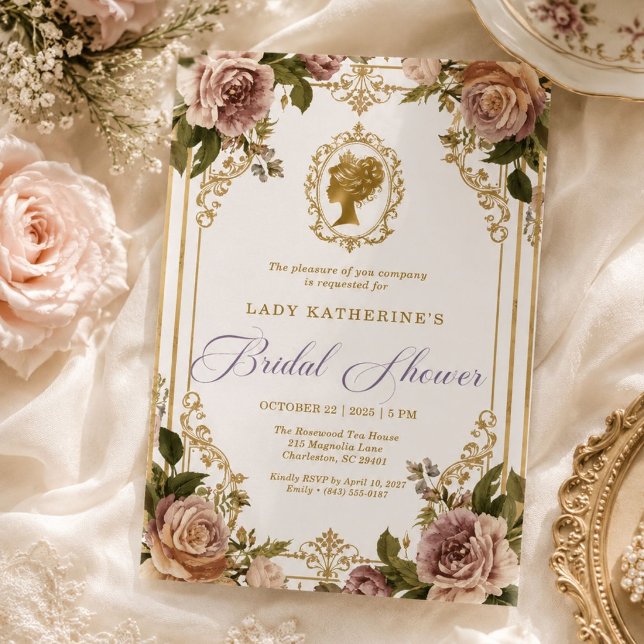 Regency Wisteria Bridal Shower Invitation (Creator Uploaded)