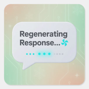 Regenerating Response... 🔄   Funny AI Christmas Square Sticker