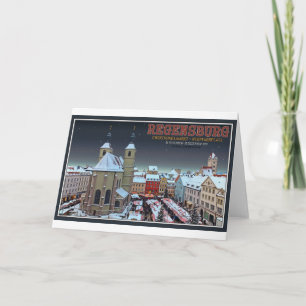 Regensburg Christkindlmarkt on the Neupfarrplatz Holiday Card