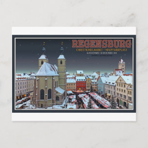 Regensburg Christkindlmarkt on the Neupfarrplatz Postcard