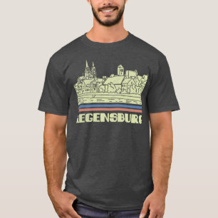Regensburg City Gift Germany City Silhouette Skyli T-Shirt