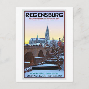 Regensburg - Dom und Steinerne Brücke Postcard
