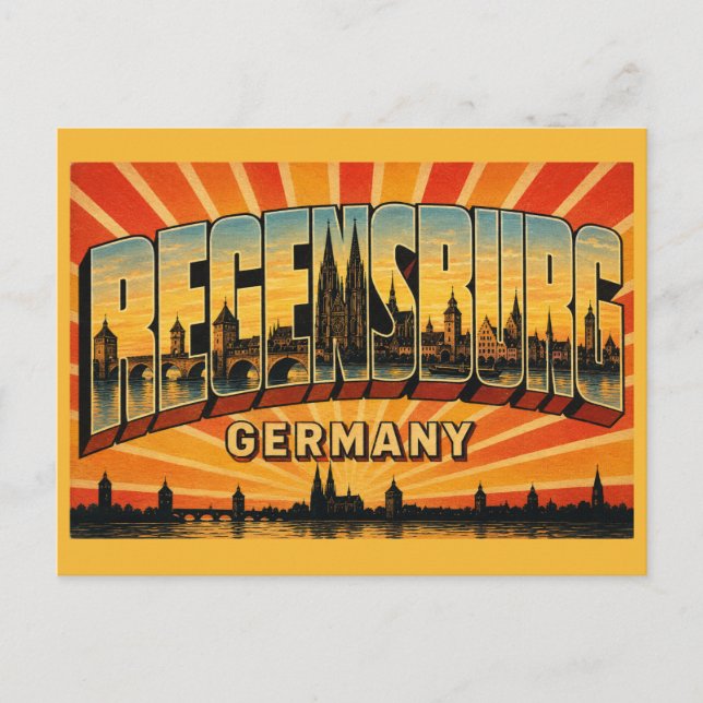 Regensburg Germany Cathedral Postcard (Front)