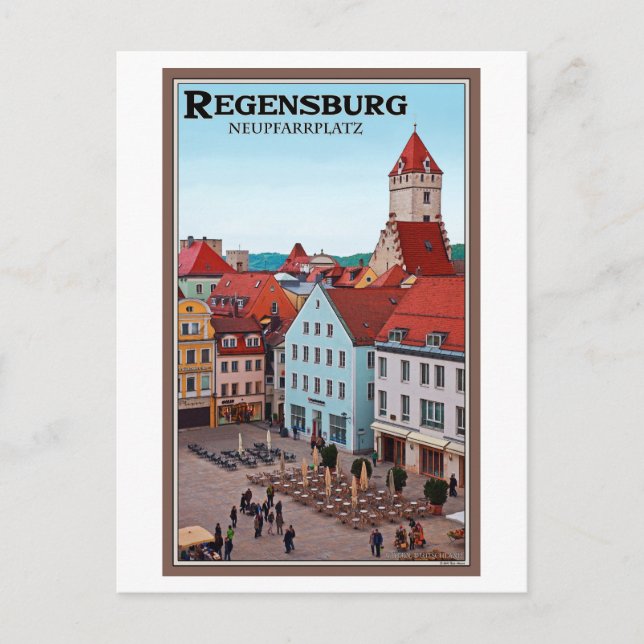 Regensburg - Neupfarrplatz Postcard (Front)