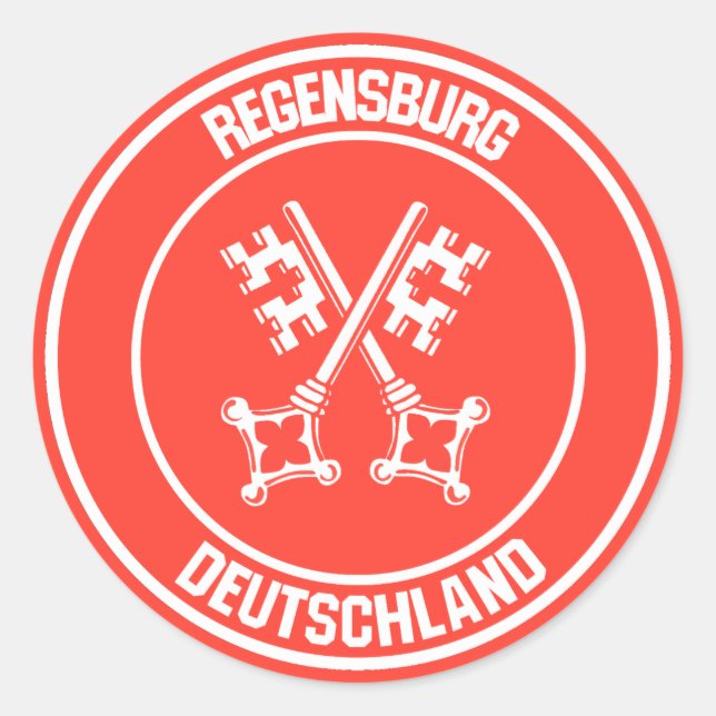 Regensburg Round Emblem Classic Round Sticker (Front)