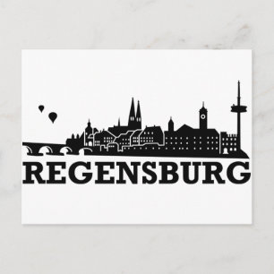Regensburg Skyline Postcard
