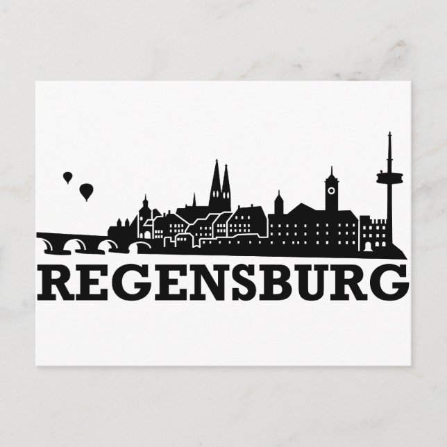 Regensburg Skyline Postcard (Front)