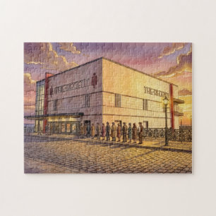 Regent Cinema at Sunset, Redcar Jigsaw Puzzle