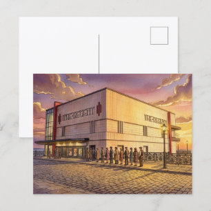 Regent Cinema at Sunset, Redcar Postcard