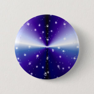 Regentropfen auf lila Regenbogen 6 Cm Round Badge