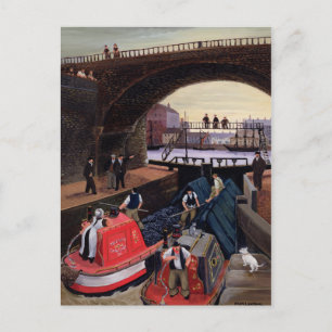 Regent's Canal Lock Postcard