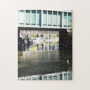 Regent's Canal Reflection Islington London England Jigsaw Puzzle