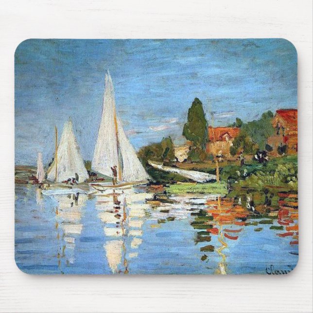 Regetta Boats Fine Art by Monet Mousepad (Front)