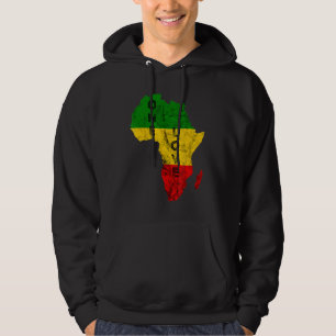Reggae Africa Map Rasta Regae Music Rastafari Afri Hoodie