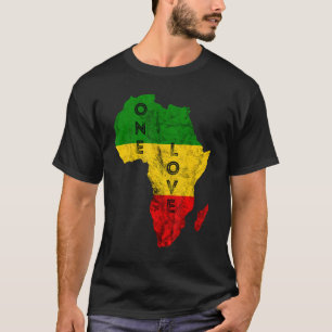 Reggae Africa Map Rasta Regae Music Rastafari Afri T-Shirt