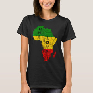 Reggae Africa Map Rasta Regae Music Rastafari Afri T-Shirt