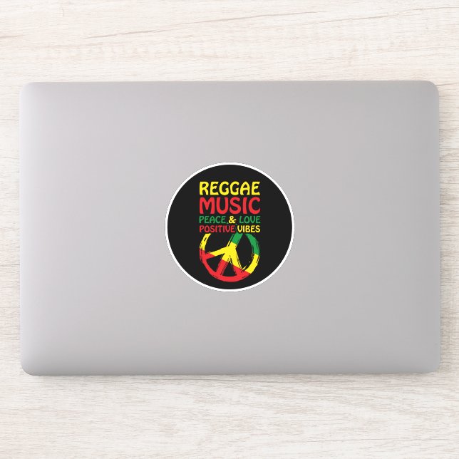 Reggae and Peace Symbol with positive quotes (Computer)