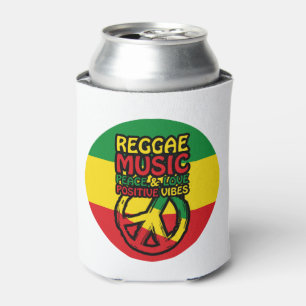 Reggae and Peace Symbol with positive quotes Can Cooler