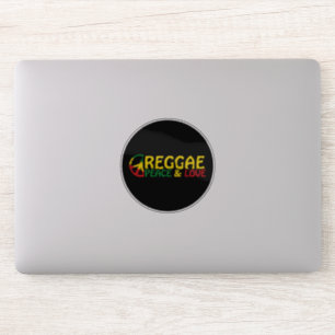 Reggae art with positive words Peace and Love