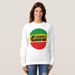 Reggae art with positive words Peace and Love Sweatshirt