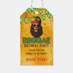 Reggae Birthday Party Thank You Gift Tags