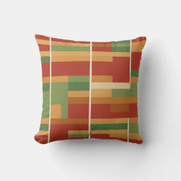 Reggae Boho Abstract Line Art Pattern Cushion