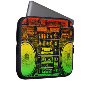 reggae boombox laptop sleeve
