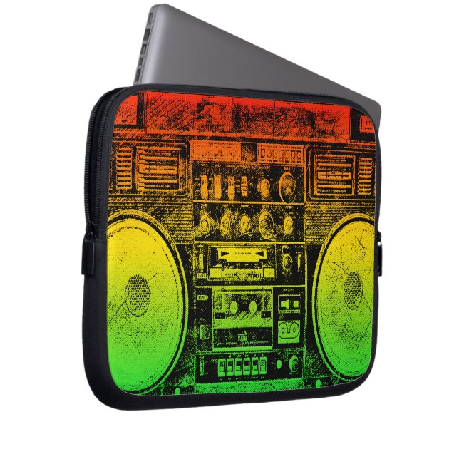 reggae boombox laptop sleeve (Front Right)