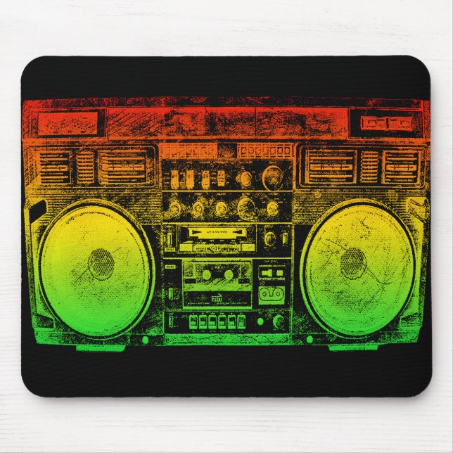 Reggae Boombox Mouse Mat (Front)
