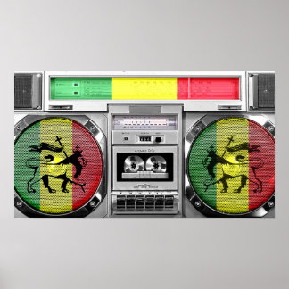 reggae boombox poster
